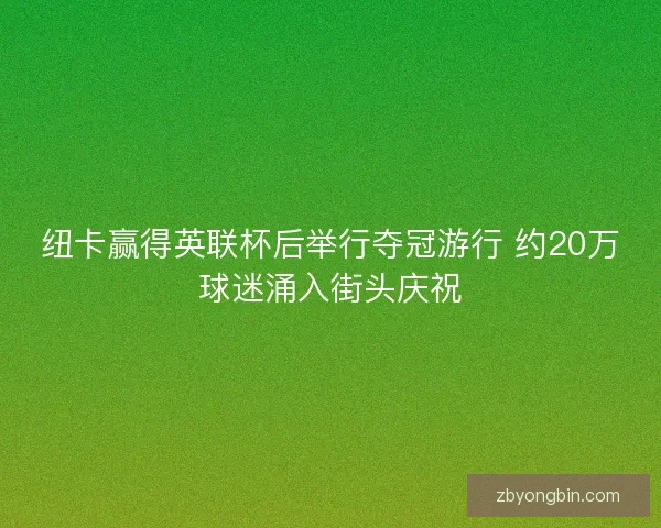 纽卡赢得英联杯后举行夺冠游行 约20万球迷涌入街头庆祝